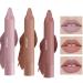 3 Colors Crayon Matte Smooth Lipstick Pack Set Highly Pigmented Long Lasting Moisturizing Waterproof Velvet Lip Gloss Stain Set Nourishing Rotating Lip Stick Professional Lip Makeup Lipgloss Set
