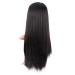 MapofBeauty 22 Women Long Straight Synthetic Wig with Flat Bangs - Heat Resistant Fiber for Party, Cosplay (Black) - Buy Online on GoSupps.com