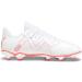 PUMA Unisex Future Play FG/AG Jr Football Shoe - 33 EU - Puma White Fire Orchid | International Shipping Available - Buy Online on GoSupps.com