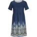 Ganfancp Women's Navy Floral Print Knee-Length Summer Dress - XX-Large - Buy Online on GoSupps.com