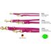 Shop Dogeline Fat Leather Brass Dog Leash - Adjustable 3.50m x 12mm in Pink for Small & Large Dogs - Durable & Stylish - Buy Online on GoSupps.com