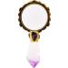AMOYSTONE Purple Handheld Mini Makeup Mirror with Plated Tourmaline Handle - Decorative Gift for Mom - Buy Online on GoSupps.com