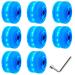 Mopoin 8 Pack 82A Roller Skate Wheels 32mm X 58mm Outdoor/Indoor Quad Roller Skate Wheels with ABEC-9 Bearing Durable Wear-Resistant PU Wheels Replacements Double-Row Roller Skating Accessories Blue