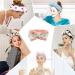 6-Piece Bowknot Hair Band Set - Soft Coral Red Fleece Spa Headband & Silicone Mask Brushes for Makeup & Shower - Buy Online on GoSupps.com