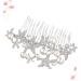Housoutil Rhinestone Hair Headwear for Women Hair Combs for Women Alloy Hair Comb Hair Rhinestones Hair Comb for Bride Rhinestone Comb Tiara Crystal Hair Comb Women's Pearl Wedding