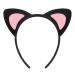 COCIDE Cat Ears Headbands Taylor Party Decorations Headbands for Girls Gabby Dollhouse Party Favors Birthday Supplies for Women Halloween Hair Accessories Hair Hoops Costume (Black+Pink Cat)