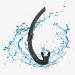 Silicone Snorkel for Diving and Underwater Activities - Black - Buy Online on GoSupps.com
