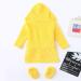 Soft Yellow Baby Bathrobe & Shoes Set | Terry Hooded Swim Coat for Infants 0-6 Months - Buy Online on GoSupps.com