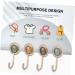 Alipis Towel Hooks 4pcs Wall Towel Mounted Clothes Kitchen Hook Hanging Hat Hand Coat Bathroom Rack Diamond Hanger Hook - Buy Online on GoSupps.com