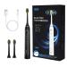 Toothbrush Toothbrush Electric Electric Toothbrush with (2) Brush Heads Rechargeable Black/White (Color : Black) 1 Count (Pack of 1)