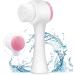 USB Manual Facial Cleansing Brush 2-in-1 Skin Care face Brush Silicone Facial Scrubber Manual Dual Face Wash Brush for Deep Pore Exfoliation Massaging (Blue/Pink)-Pink Blue pink - Buy Online on GoSupps.com