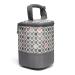 LCY Baby Bottle Cooler Bag Insulated Breastmilk Cooler Bag with Hanging Strap Fits 4 Baby Bottles-Grey & Pink Dots