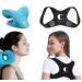 Pain Relief Kit: Neck Stretcher Cloud and Posture Corrector for Men & Women - Cervical Traction Device & Back Brace for Spine Alignment and Shoulder Support. Neck Back & Shoulder Pain Relief