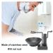 Premium Stainless Steel Shaving Brush Holder & Black Soap Dish Set for Men - Perfect Gift for Grooming - Buy Online on GoSupps.com