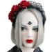 Day of The Dead Floral Headband with Long Veil Flower Crown Festival Headband (Style D) - Buy Online on GoSupps.com