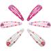 Topkids Accessories Pattern Hair Snap Hair Clips Toddler Hair Clips Women Metal Hair Clips Toddler Hair Clips Hair Accessories for Women & Hair Accessories for Girls (Heart White Pink Fuchsia) - Buy Online on GoSupps.com