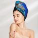 Sea Turtle Swims Hair Towel Wrap Quick-Dry Hair Turban with Button Ultimate Hair Drying Solution - Buy Online on GoSupps.com