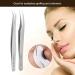Premium Stainless Steel Eyelash Tweezers Set - Anti-Static Curved Tweezers for Eyelash Extensions & Nail Design (2 Pieces) - Buy Online on GoSupps.com
