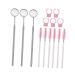 MAGICLULU 1 Eyelash Makeup Tools Eyelash Glue Eyelash Beauty Tools Lengthening Mascara Lash Tool Eyelash Brush Mirror Kit Eyelash Mirror Lash Mascara Plastic Make up Pink Woman Applicator