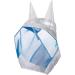 Harrison Howard Caremaster Ergonomic Thick Fleece Fly Mask - UV Protection & Ear Cover - Hawaiian Blue Warmblood (L) - Silver/Blue - Buy Online on GoSupps.com