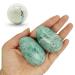 Amazonite Palm Stone-2 Pcs Amazonite Stone Pocket Energy Stone Smooth Healing Crystal Worry Stone (Amazonite)