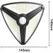 Courtyard Light Waterproof Triangle Solar Energy Light 3 Modes Outdoor Motion Sensor Led Street Terrace Courtyard Playground Lamp (Color : 150cob) (138smd) - Buy Online on GoSupps.com