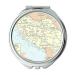 YENDOSTEEN Mirror makeup mirror Map Wallpaper map arizona pocket mirror portable mirror