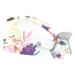 Happy Easter Bunny Scrub Surgical Caps Hats Women Bouffant Working Hat Ponytail Holder for Women Long Hair Covers 2PCS Pattern 01