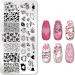 Valentine's Day Nail Stamping Plate Organizer | Rose Flower Design | Stainless Steel Nail Art Template - Buy Online on GoSupps.com