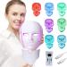 LED Face Mâsk Light Therapy | 7 Color Skin Rejuvenation Therapy LED Photon Mâsk Light Facial Skin Care Anti Aging Skin Tightening Wrinkles Toning Mâsk (For face & neck).