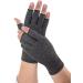 Arthritis Compression Gloves for Pain Relief - Non-Slip Fingerless Design for Men & Women - Large Gray Pair - Buy Online on GoSupps.com