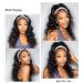 Fugady Glueless Body Wave Headband Wig - Synthetic Long Wavy Dark Brown Headband Wig for Black Women - Buy Online on GoSupps.com