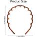 Zig Zag Headbands 4 Pieces Black and Leopard-print Shark Tooth Hair Comb Hairband Plastic Hair Bands with Elastic Non Slip Wavy Teeth Style A - Buy Online on GoSupps.com