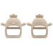 Non-Toxic Beige Animal Shaped Silicone Teething Mitten Toy - Buy Online on GoSupps.com