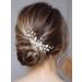 Vakkery Wedding Hair Comb Silver Crystal Flower Hair Combs Slides Bridal Hair Accessories for Women and Girls - Buy Online on GoSupps.com