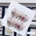 Removable and wearable nail art French Almond Ombre Handmade Press On Nails Long Acrylic False Nail Tips InNail (Color : 29134 Size : XS)