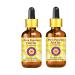 DEve Herbes Pure passion fruit oil (Passiflora Edulis) with glass dripper natural therapeutic quality cold -pressed (Pack of Two) 100ml x 2 (6.76 oz) 100 ml (2 Pack)