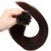 Buy Real Hair Extensions - Keratin U-Tip Bondings 100 Strands Medium Brown #4 18 (45cm) - Premium Quality Human Hair - Buy Online on GoSupps.com