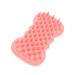 Kombiuda 1stk silicone shampoo brush back brushwasher hair cleaning ridge deep hair washer bathing brush massage brush multi-clean tool-pebble gel face brush body pink child medium pink pink
