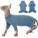 Sphynx catwear sweater warm for hairless cat monkish west jumper cat costume coat with turtleneck & long sleeves for hairless cats/kitten (blue XXL) XXL blue