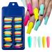 Changar colorful coffin false nails ballerina fake nail Candy press on nail acrylic nail tips full cover colored artificial nails for nail studios and diy nail art (100 pieces)