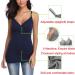 Joweechy Nursing Tank Top V Neckline - Maternity Clothes M Black/Navy (2pcs) - Buy Online on GoSupps.com