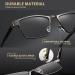 Gaoye 5-Pack Blue Light Blocking Reading Glasses | Men & Women Rectangle Metal Frames | UV400 Clear Lenses | A1 Gun Black & Silver - 1.0 Diopters - Buy Online on GoSupps.com