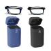 Hubeye 2 pairs foldable reading glasses men women blue light filter reading aid reading help with hard glasses case for easy wearing 3.50 1020 - blue/black 3.5 diopters