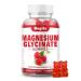 Magnesium Glycinate Gummies 1000mg with Magnesium L-Threonate Chelated Magnesium Potassium Complex Supplement with VitD B6 CoQ10 Calcium Supports for Memory Calm Mood - 90 Raspberry Gummies