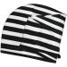 Premium Hair Towel Wrap with Button - Quick Drying Turban in Black and White Stripes | Ideal for All Hair Types - Buy Online on GoSupps.com