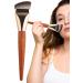 Foundation Brush - Flat Angled Wooden Handle Blusher | Foundation Concealer Brush | Wooden Handle Liquid Foundation Brush | Professional Contour Brush for Liquid/Cream and Powder - Buy Online on GoSupps.com
