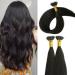 KOCONI 50g 1g/Strand Nano Ring Hair Extensions Real Human Hair Nano Beads Remy Human Hair Extensions Nano Ring Hair Extensions 18 inch #1B Natural Black Nano Ring Hair Extensions