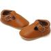 RVROVIC Baby Girl Princess Mary Jane Moccasins | Soft Sole Crib Shoes 6-12 Months | Brown Toddler Dress Shoes - Buy Online on GoSupps.com