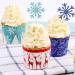 Newzc 30-Piece Snowflake Cake Topper Set - Glitter Cupcake Toppers in Silver Light Blue & Royal Blue for Weddings & Birthday Parties - Buy Online on GoSupps.com